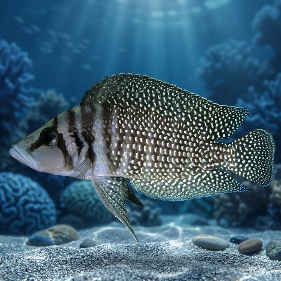 Black Inkfin Altolamprologus Calvus African Cichlid Live Fish 1.5-2"