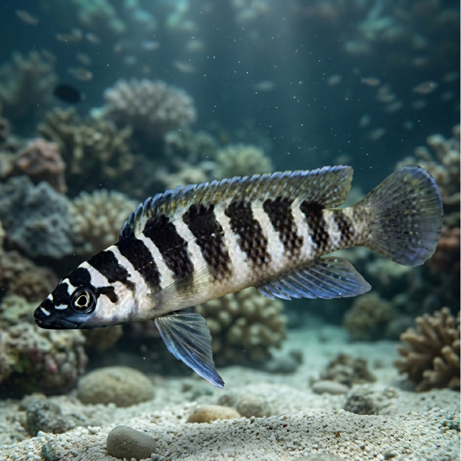 Neolamprologus Cylindricus African Cichlid Live Fish 1.5-2 Inch Tang