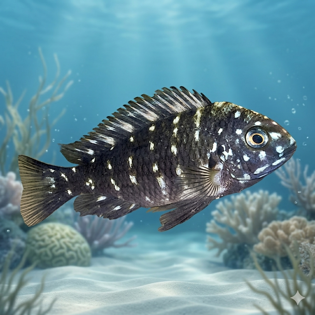 Tropheus Duboisi Spotted African Cichlid Live Fish 1.5 Inch Tanganyika