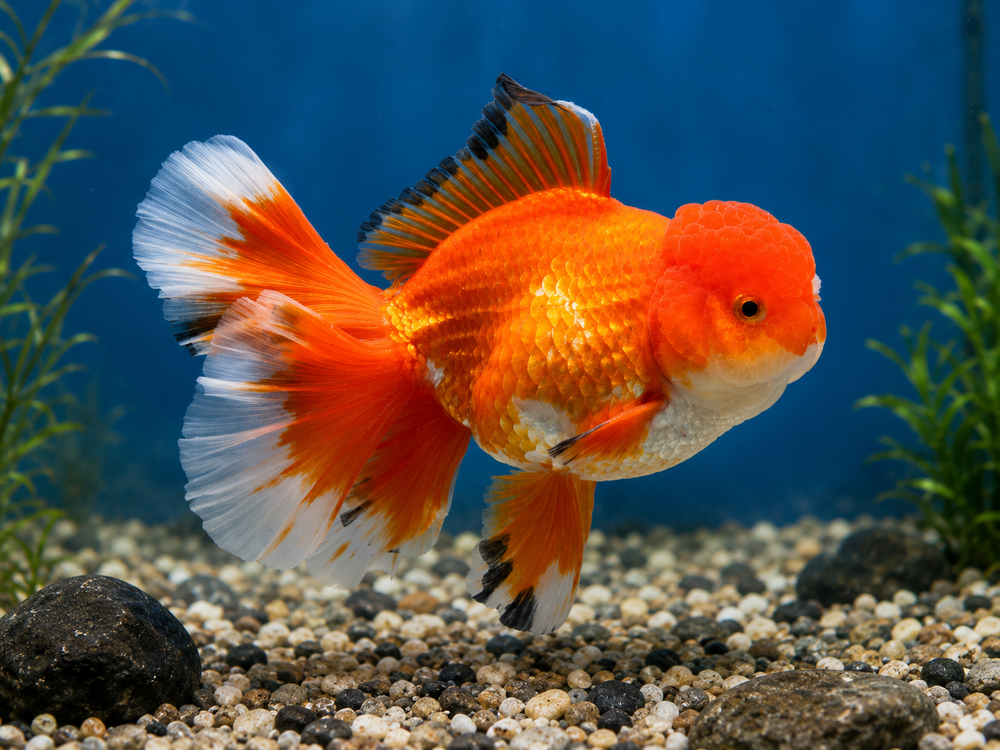 Orange Rosetail Oranda 5-6" Live Fish Fancy Goldfish Freshwater Aquarium