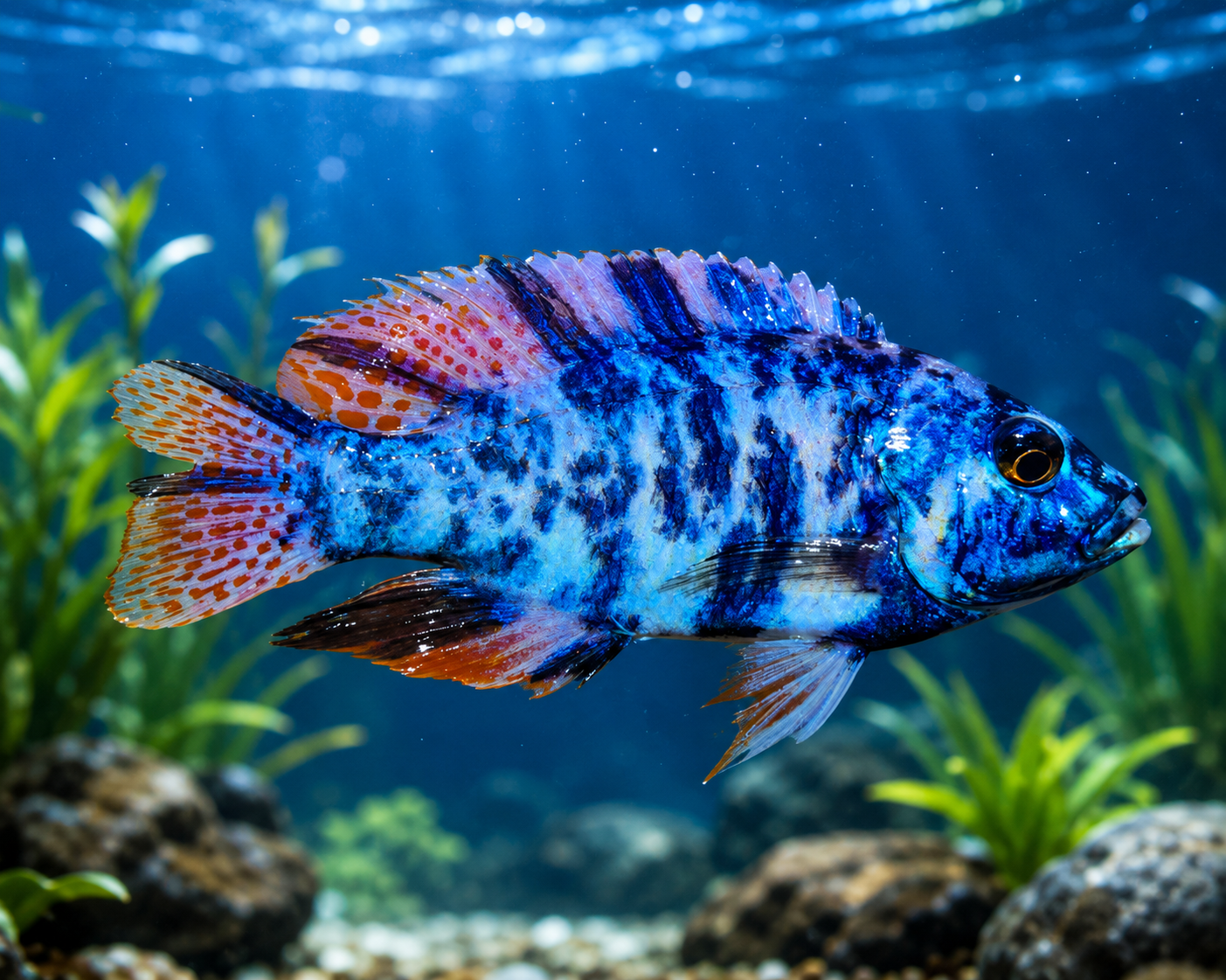 2-Pack Blueberry OB Peacock 2.5-3" Live Fish African Cichlid Lake Malawi