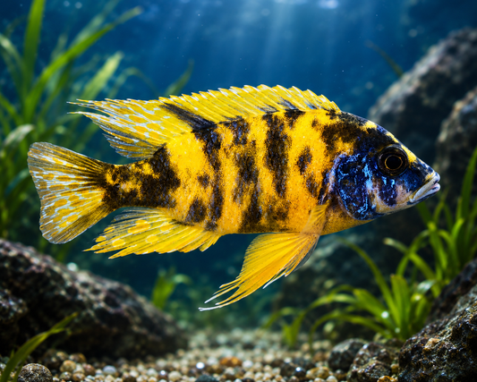 3-Pack Yellow OB Peacock 2-2.5" Live Fish African Cichlid Lake Malawi