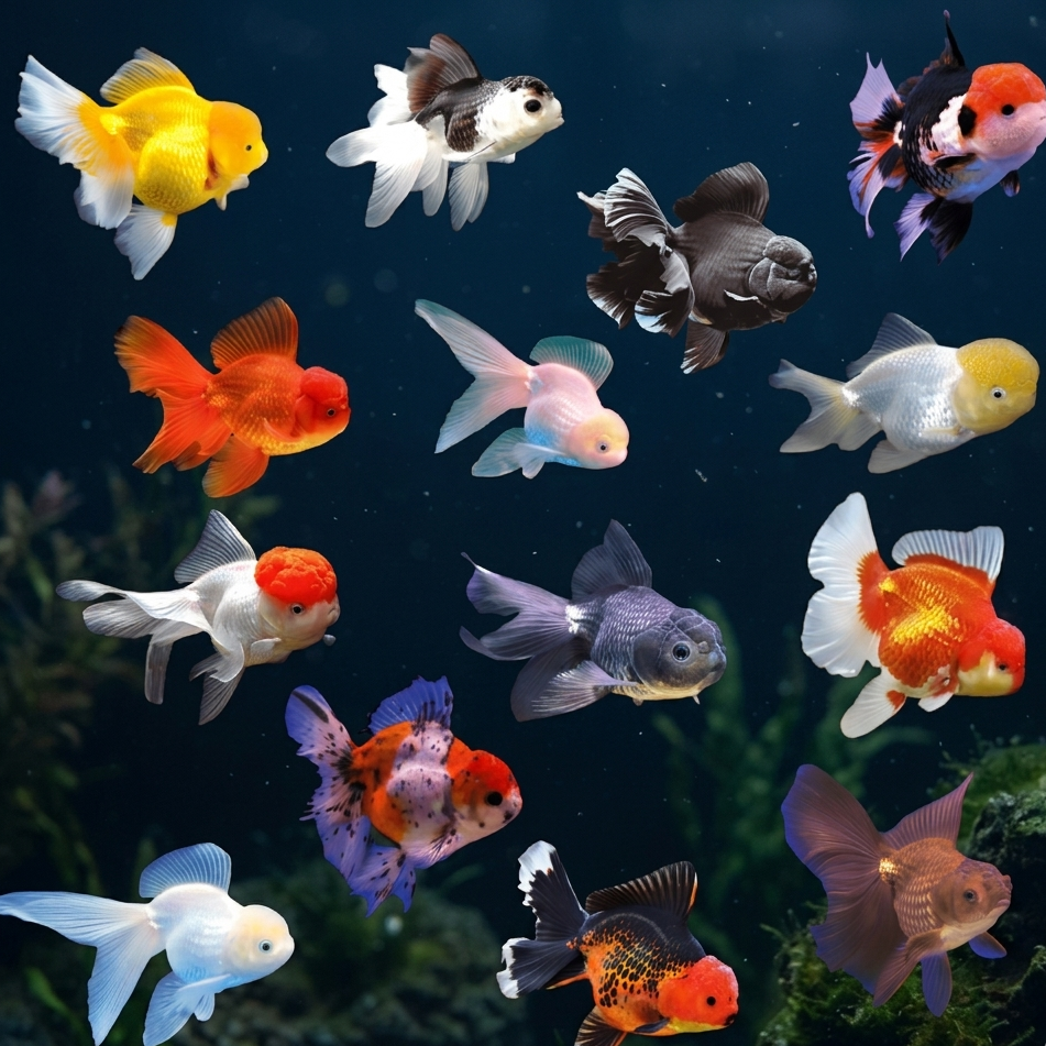 Premium Oranda Goldfish Live Fish Freshwater Aquarium 3.5-4 Inch