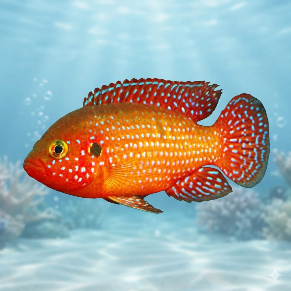 2-Pack Red Balloon Jewel African Cichlid Live Freshwater Fish 1.5-2"