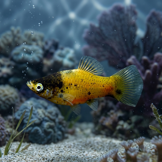 5-Pack Platy Bumble Bee Live Fish Freshwater Community Aquarium