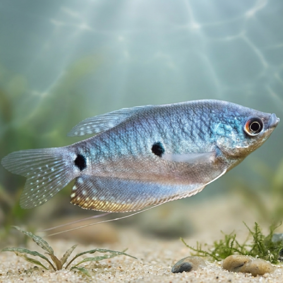 4-Pack Blue Gourami Live Fish Freshwater Peaceful Community Aquarium