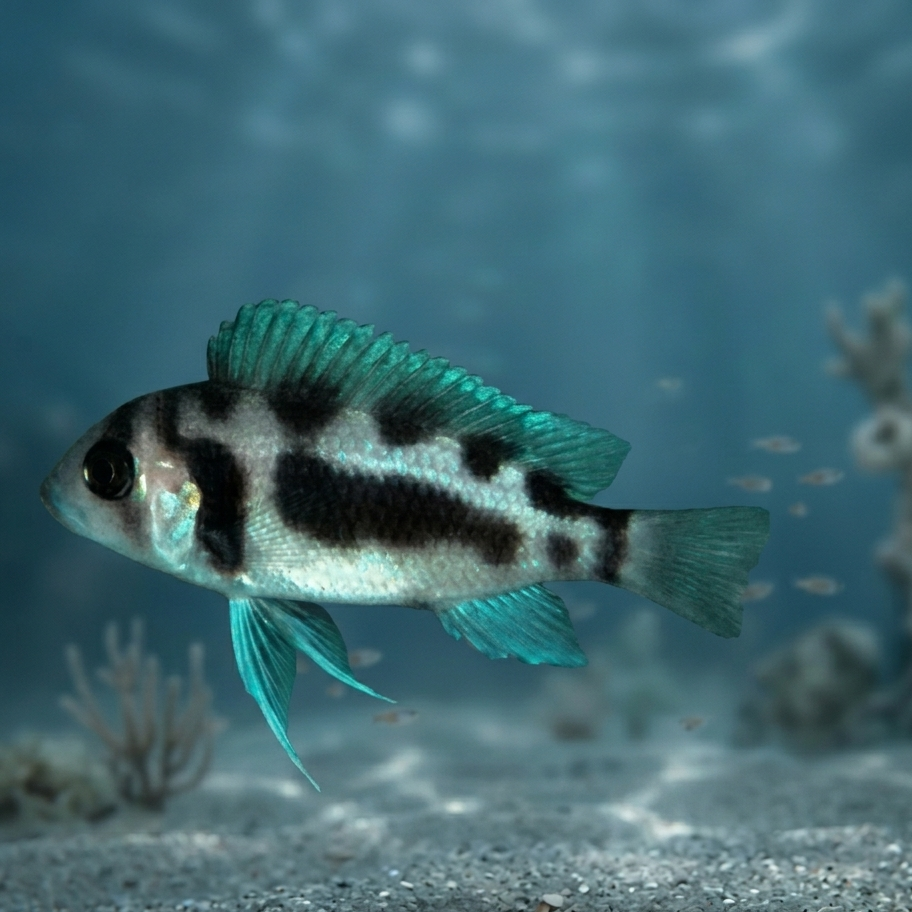 Black Widow Frontosa African Cichlid Live Fish 2-2.5 Inch Tanganyika