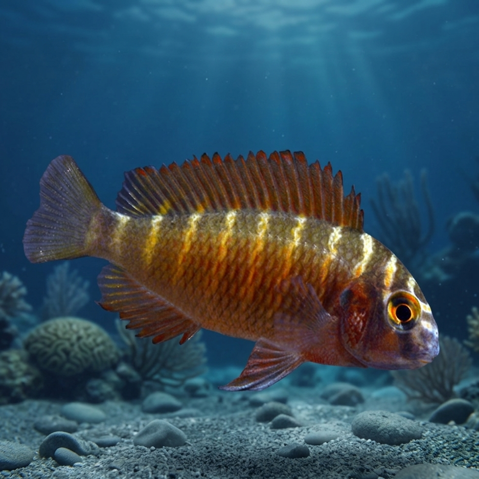 Firecracker Tropheus Moorii Cichlid 1.5-2” - Rare Lake Tanganyika Live Fish