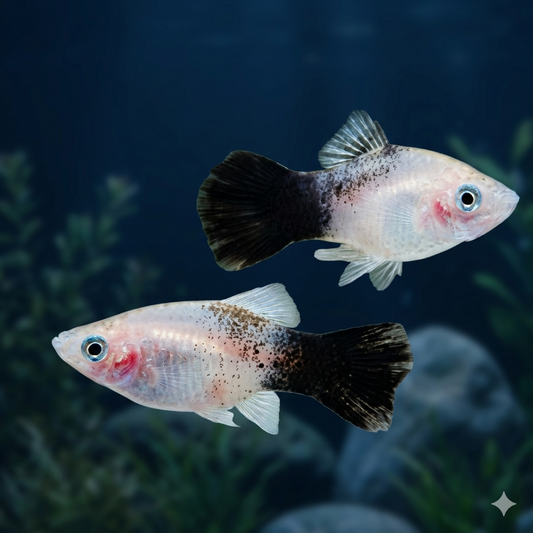 5-Pack Panda Platy Live Fish Freshwater Aquarium Black White Community