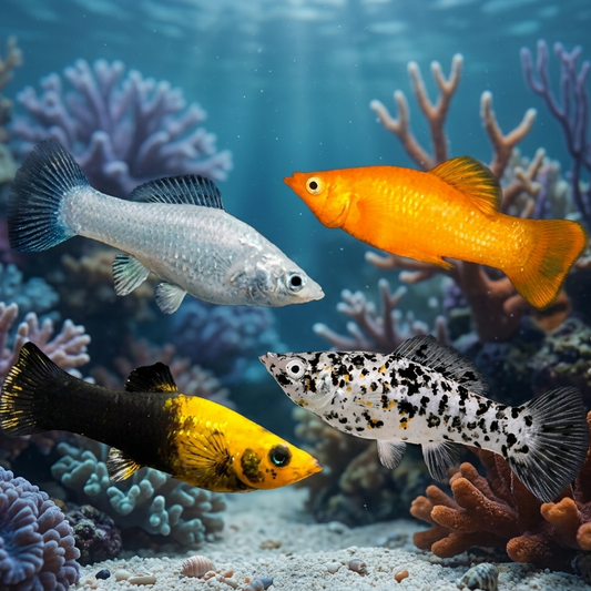 5-Pack Assorted Molly Live Fish Freshwater Community Aquarium