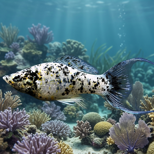 5-Pack Molly Dalmatian Lyretail Live Fish Freshwater Community Aquarium