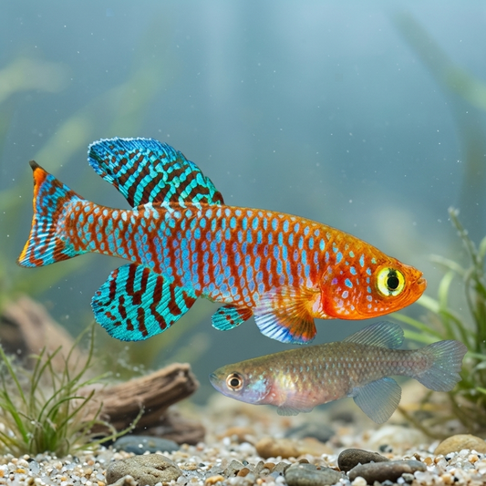 Nothobranchius Rachovii Killifish Pair Live Fish Male Female 1-1.5 Inch