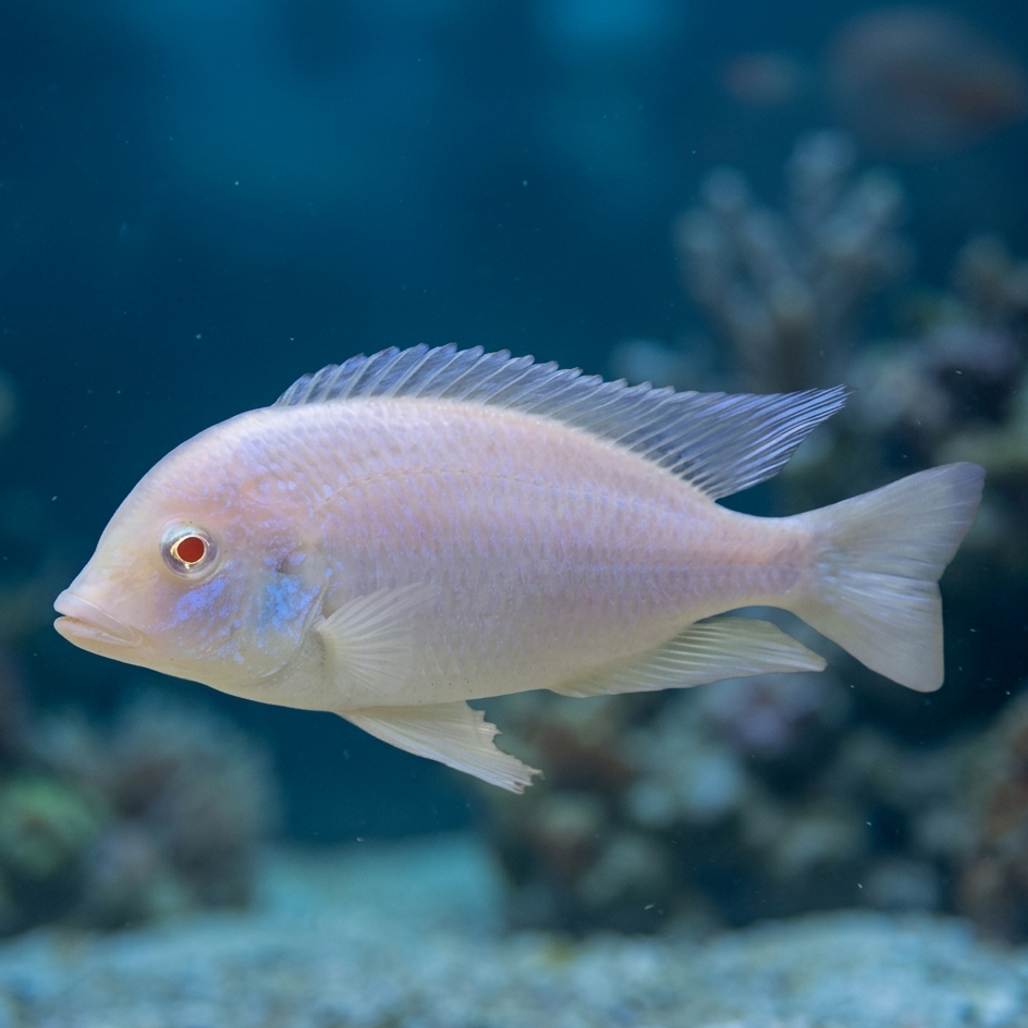 Albino Dolphin Cyrtocara Moorii African Cichlid Live Fish 2-3 Inch Malawi