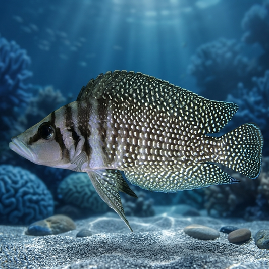 Black Inkfin Altolamprologus Calvus African Cichlid Live Fish 1.5-2"