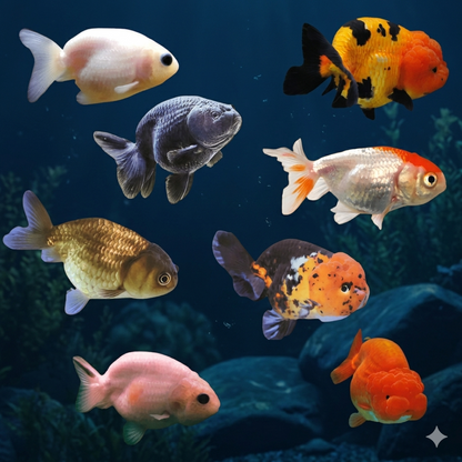 Ranchu Goldfish Live Fish Freshwater Aquarium 2.5-3 Inch Fancy