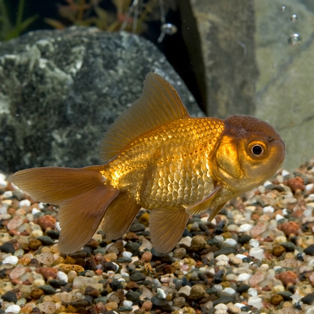 2-Pack Chocolate Oranda Goldfish Live Fish Freshwater Aquarium 3-4"