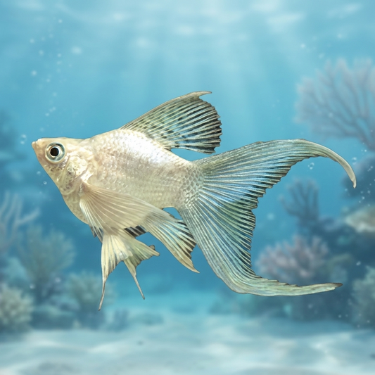 5-Pack Platinum Lyretail Molly Live Freshwater Aquarium Fish Silver