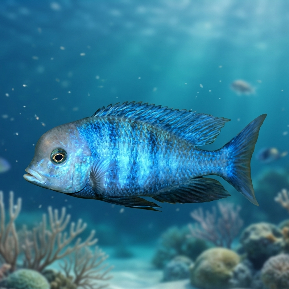 5-Pack Cyrtocara Moorii Blue Dolphin Cichlid - Rare Lake Malawi Live Fish
