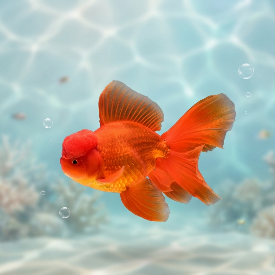 4-Pack Red Oranda Goldfish 1.5-2" Live Fish Freshwater Aquarium