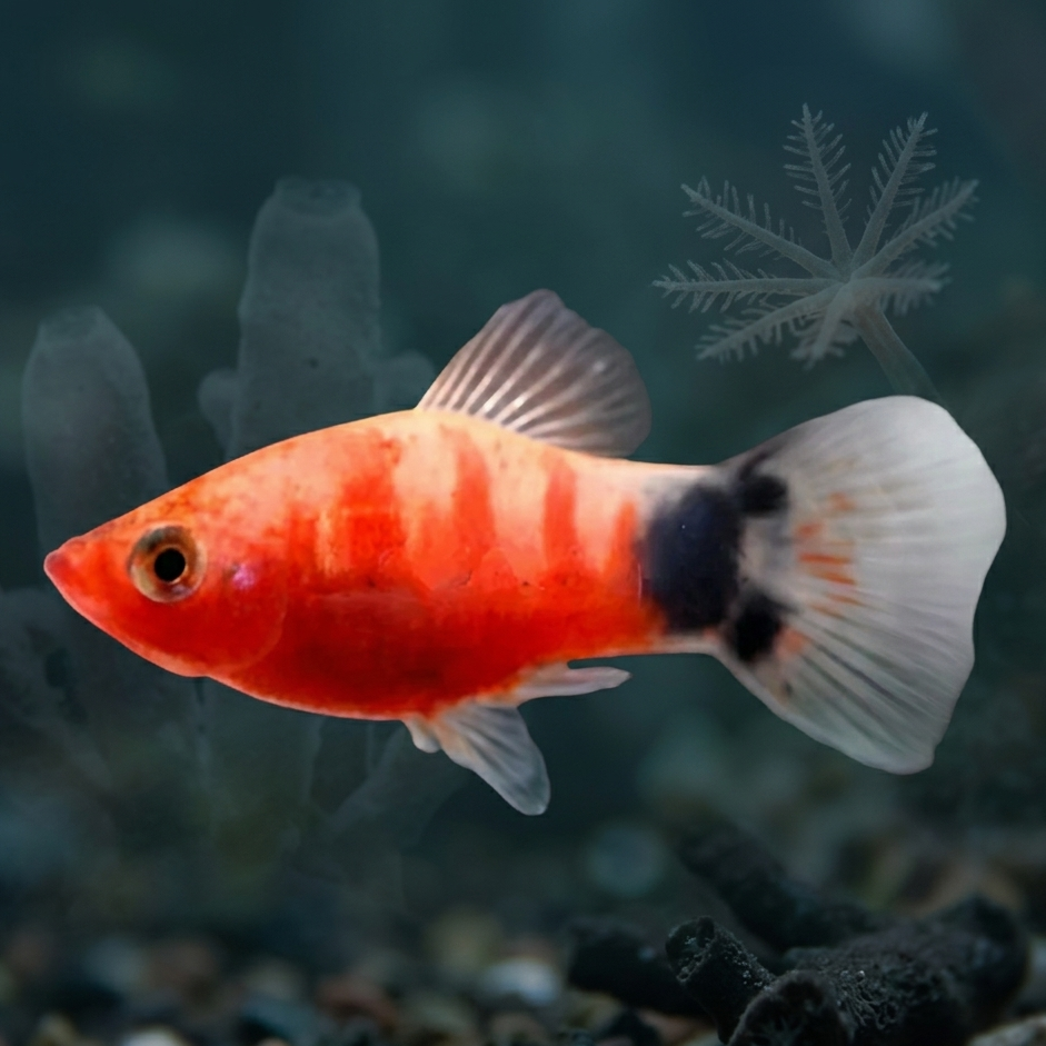 6-Pack Tiger Striped Platy Live Fish Freshwater Community Aquarium