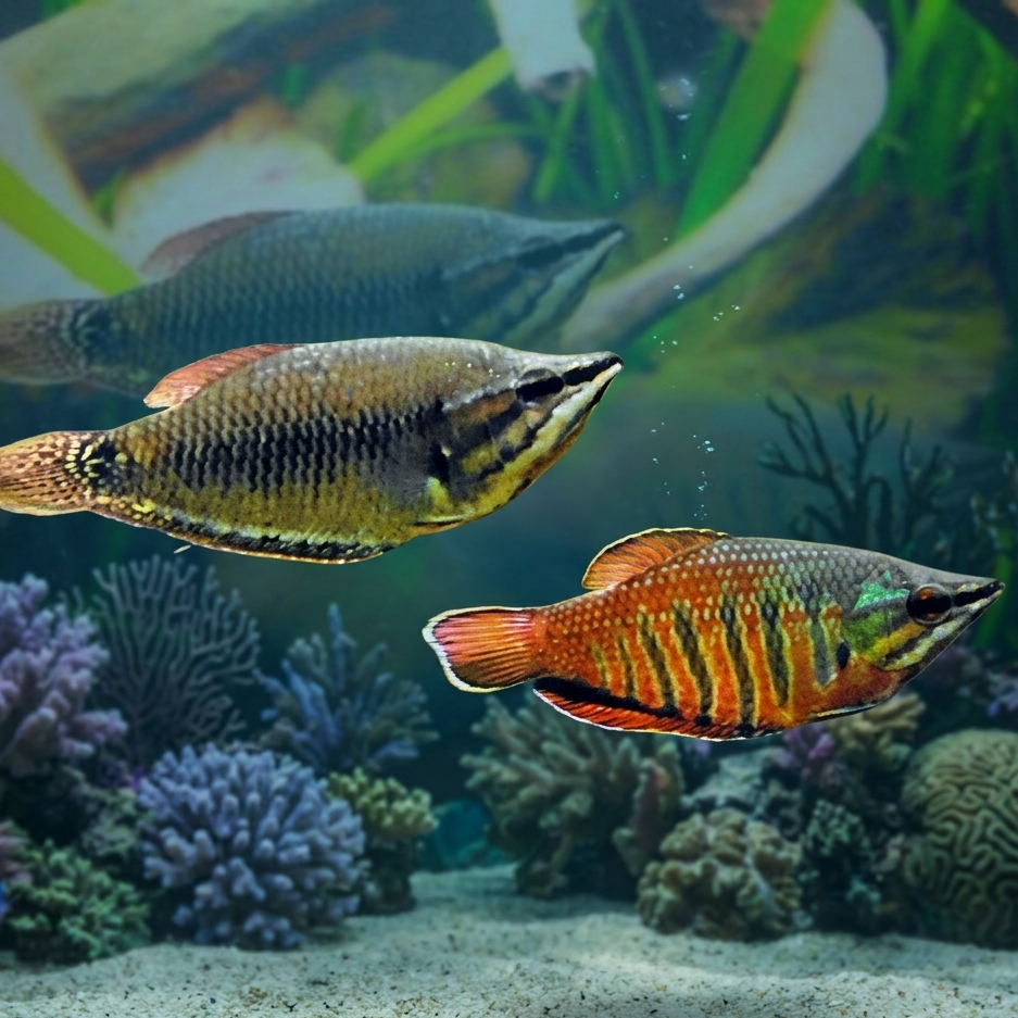 2-Pack Samurai Chocolate Gourami Live Fish Rare Sphaerichthys Vaillanti