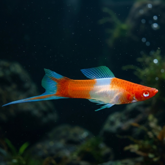 5-Pack Koi Kohaku Swordtail Live Fish Freshwater Aquarium Red White