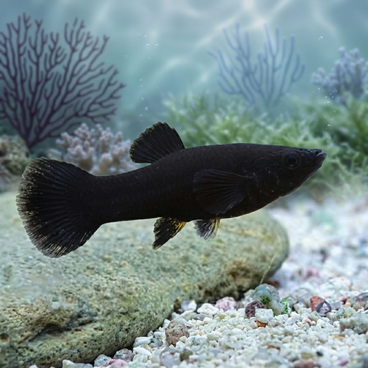 5-Pack Molly Black Live Fish Freshwater Community Aquarium