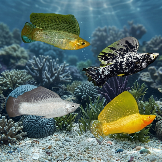 5-Pack Molly Sailfin Assorted Live Fish Freshwater Community Aquarium
