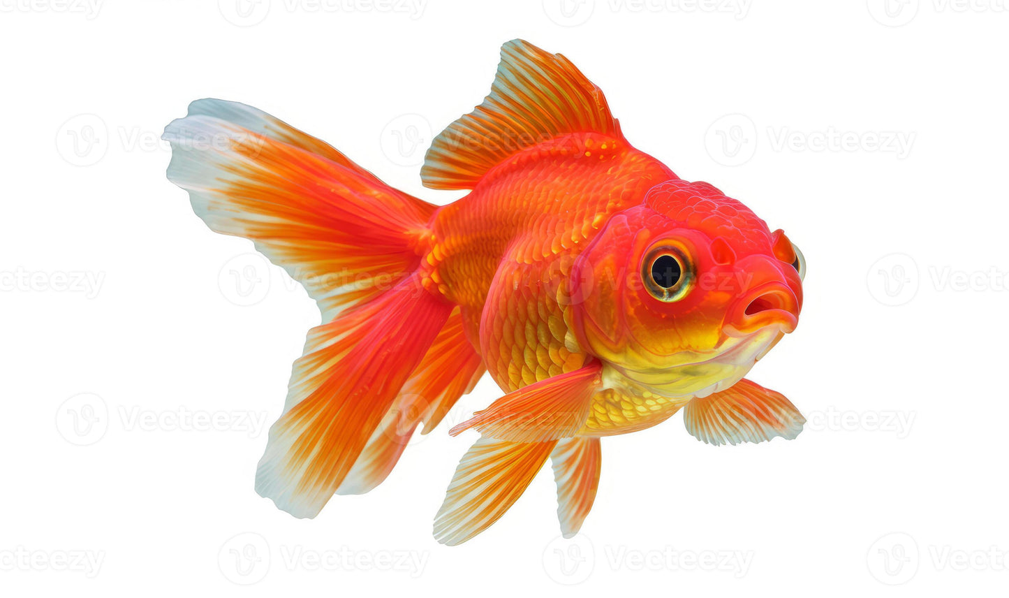 4-Pack Red Oranda Goldfish 1.5-2" Live Fish Freshwater Aquarium